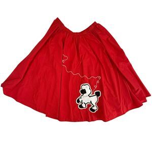 Cruisin USA Bowling Red Poodle Circle Skirt Large XL Rockabilly Pinup Retro